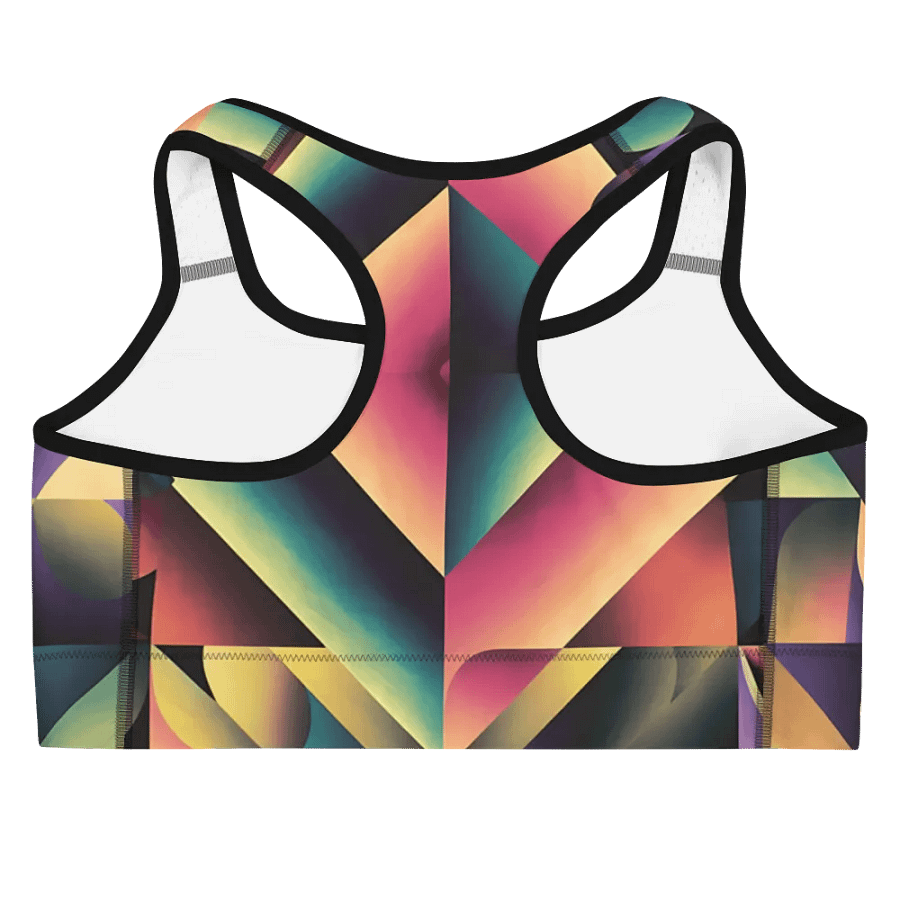 Abstract Lithographic Pattern Design Sports Bra - V7 product image (9)