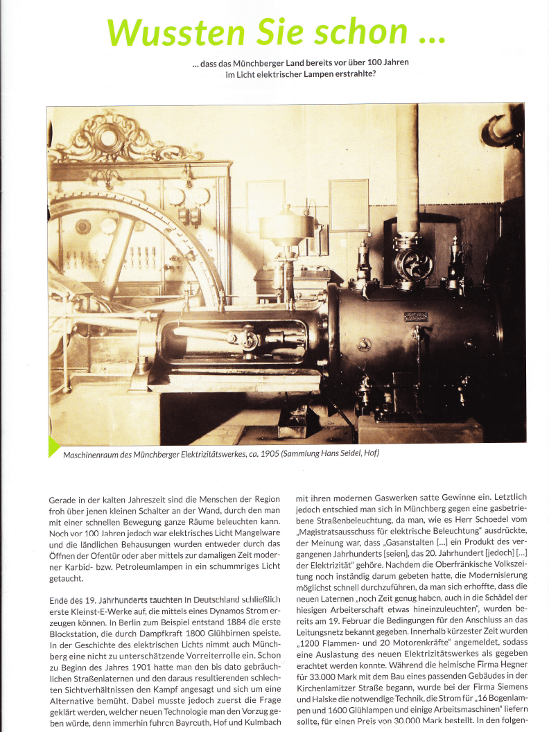 Die Elektrifizierung in Münchberg product image (1)