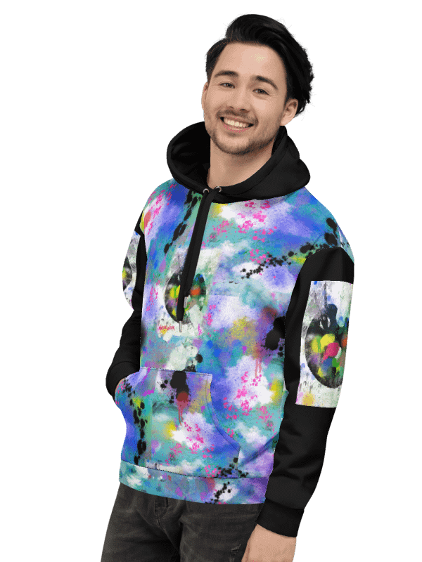 SplatterWear #3 Unisex Art Hoodie/Aquatic product image (4)