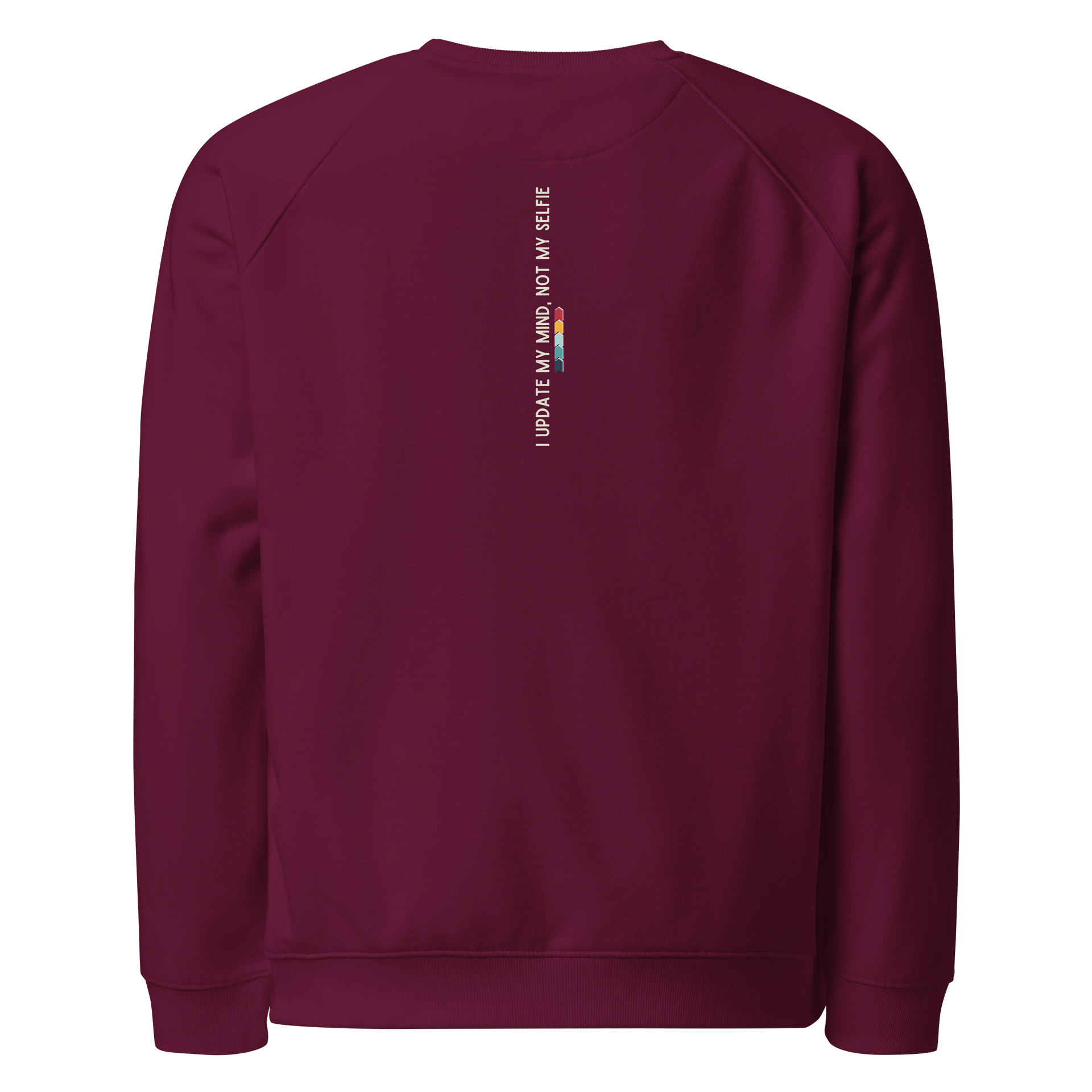 Depth Over Dazzle Sweatshirt – “Brains Brand” | Empowerment Organic & Recycled Raglan Sweatshirt — Fulfilled in EU, US & UK product image (2)