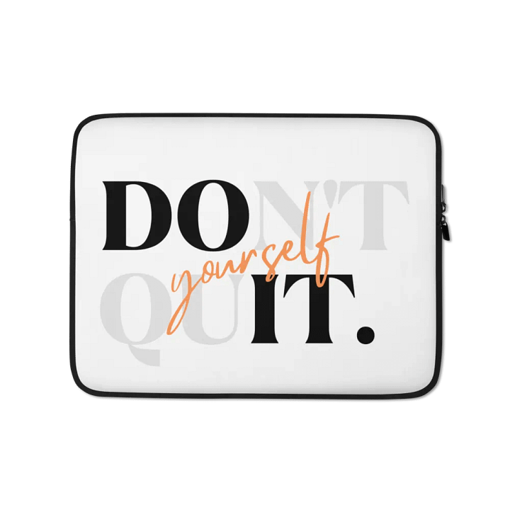 Motivational Typographic Laptop Sleeve product image (1)