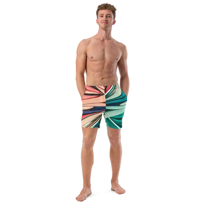 TDS Music Abstract Swim Trunks in Vibrant Colors (2XS-6XL) product image (1)