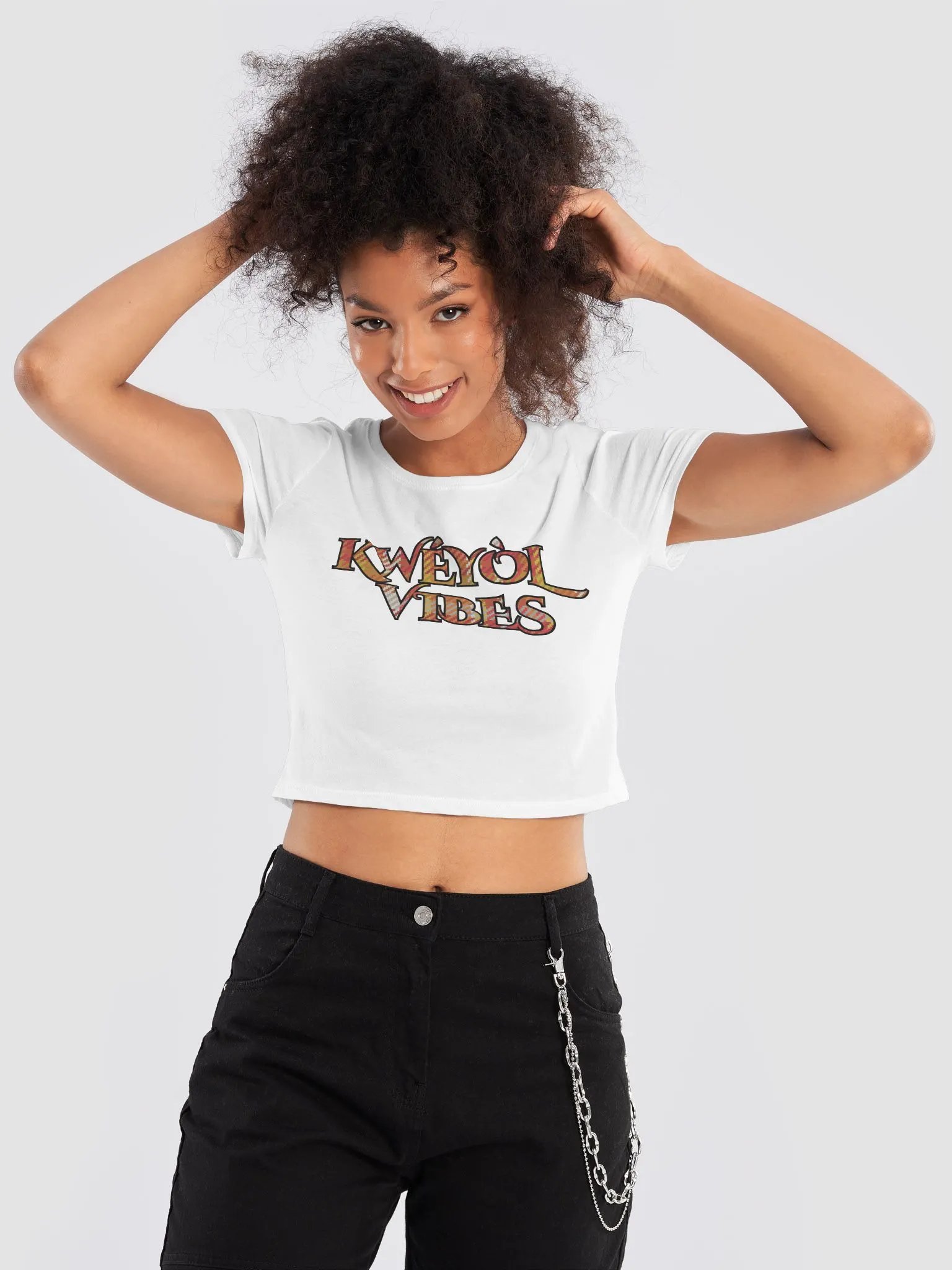 KWÉYÒL VIBES Women's Crop Tee product image (24)