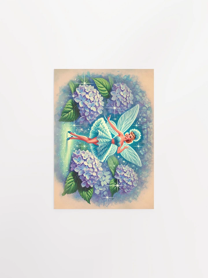 Blue Hydrangea Fairy Fantasy Poster product image (7)