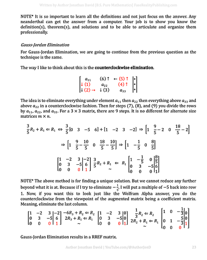 How to Use Gauss-Jordan Elimination Step-by-Step – RREF Made Easy