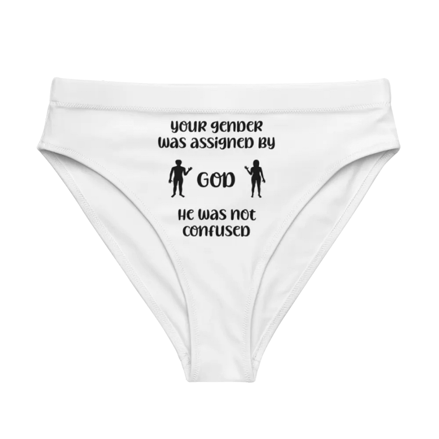 Your Gender Was Assigned by GOD. Vibrant Seas Recycled Bikini Bottoms product image (1)