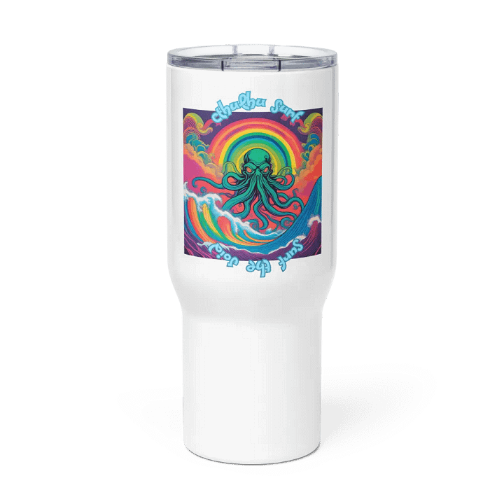 Cthulhu Surf Stainless Steel travel mug with handle 01a product image (2)