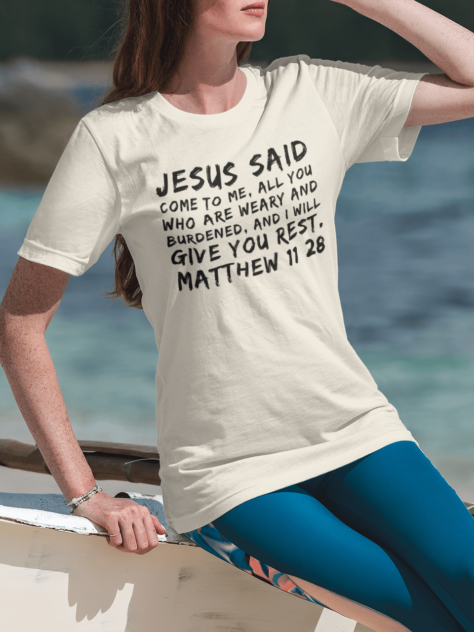 Christian Shirt Jesus Said Come To Me Matthew 11:28 Shirt product image (2)