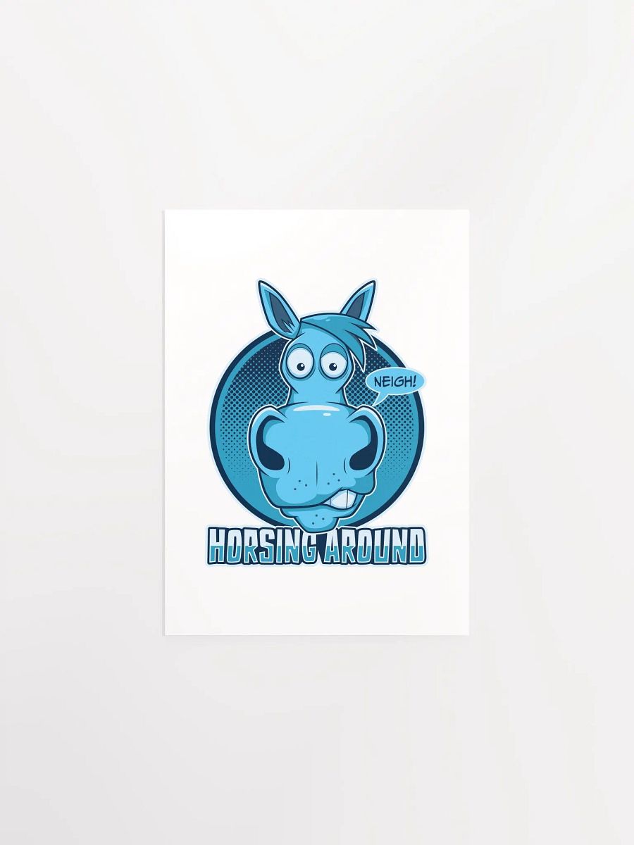 Funny Retro Horse Lover Poster – Horsing Around Print product image (8)