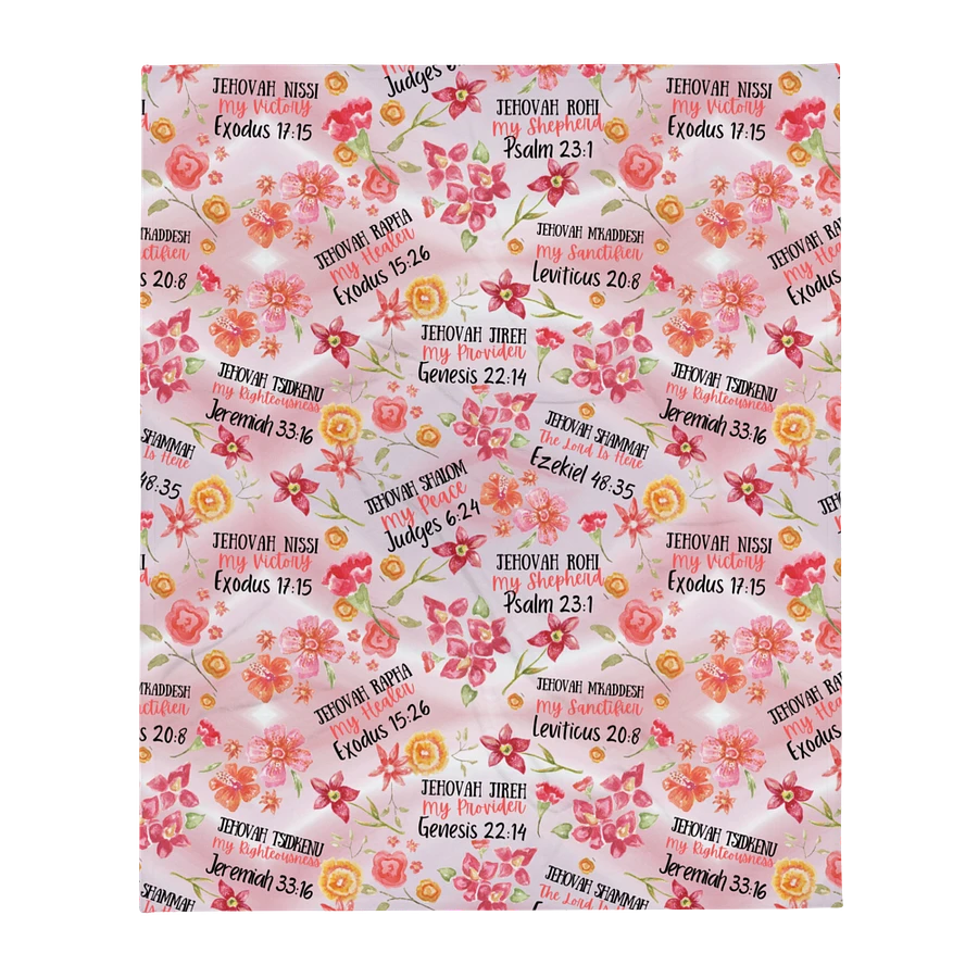 Pink Floral Names Of God Blanket product image (2)