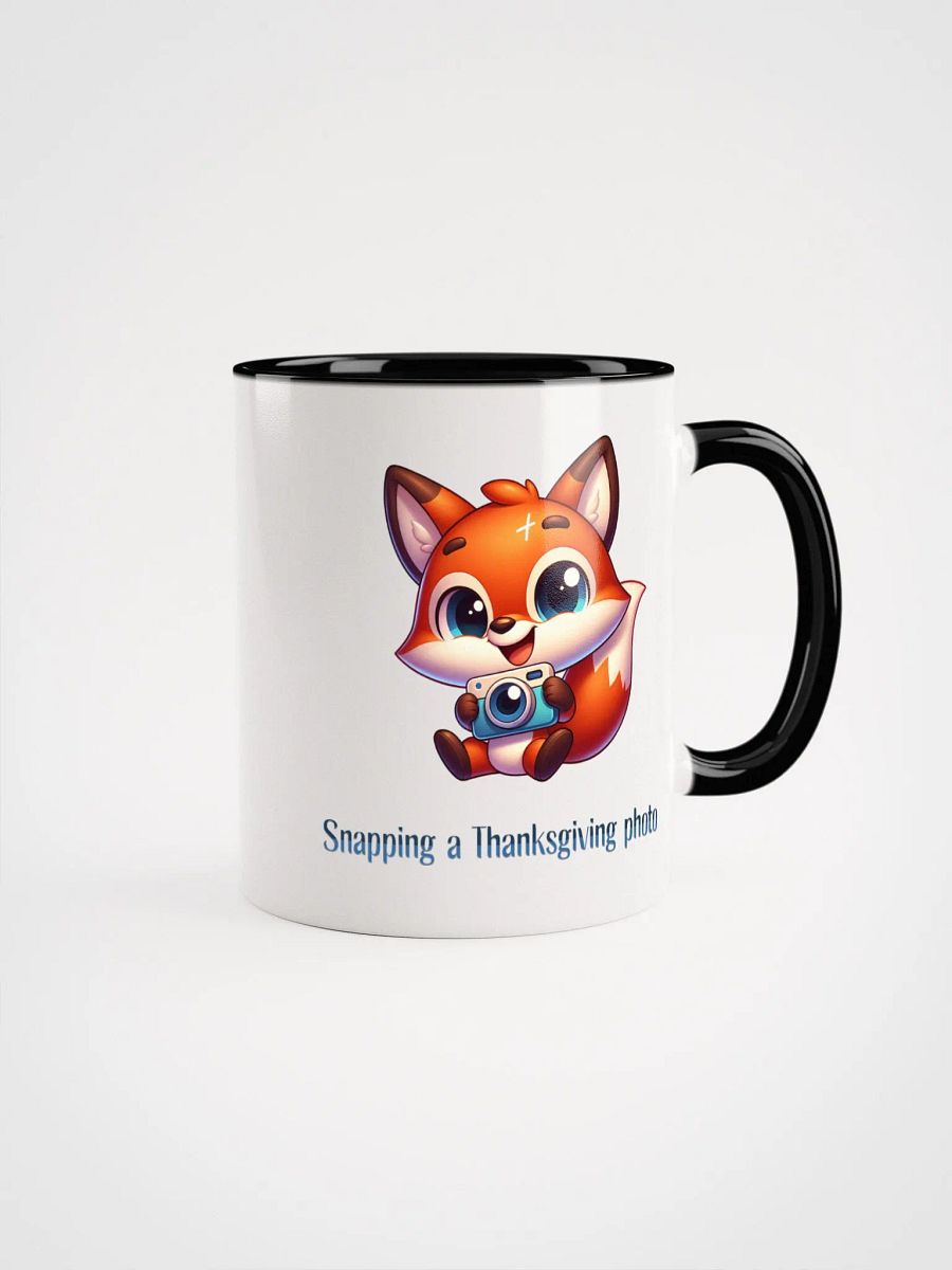 Snapping A Thanksgiving Photo Cute Fox Ceramic Mug product image (4)