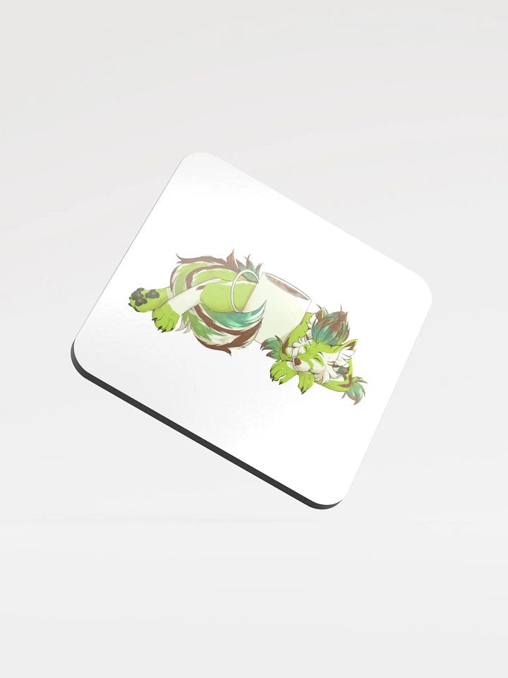 Coffee Avocado Gloss-Coated Cork Coaster product image (1)