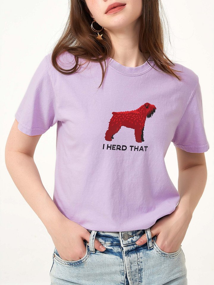 I Herd That T-Shirt(Embroidered) of a Bouvier des Flandres(Red) product image (2)