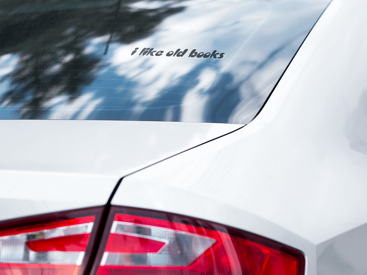 I Like Old Books - Vinyl Decal, in black or white, multiple sizes product image (1)
