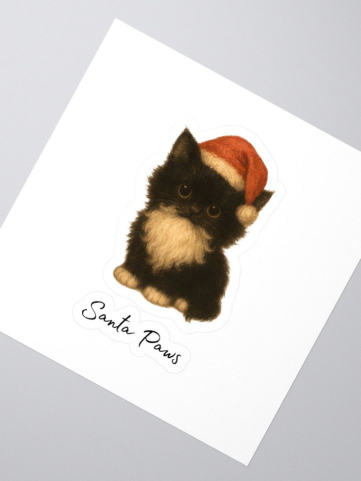 Santa Kitten Kiss Cut Stickers product image (2)