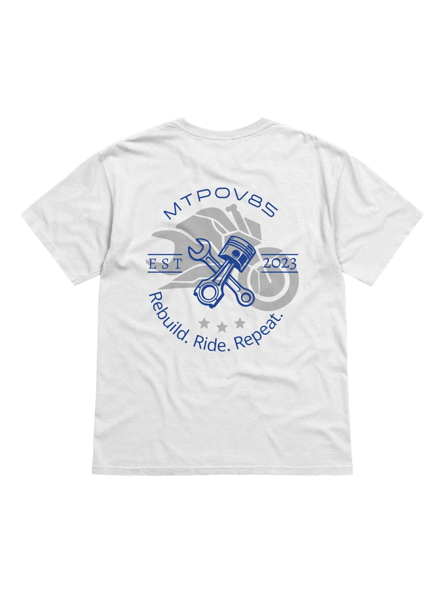Rebuild. Ride. Repeat. Style 2, White T-Shirt product image (1)