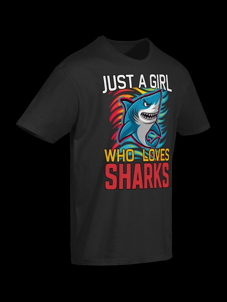 Just a Girl Who Loves Sharks-Cute Shark T-Shirt product image (11)
