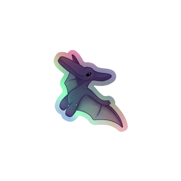 Pterodactyl Plushie Holographic Sticker product image (1)
