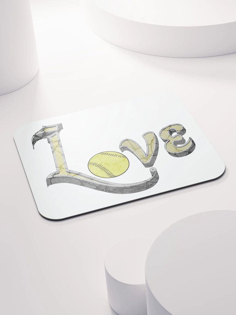 Love Softball Distressed Mouse Pad product image (4)