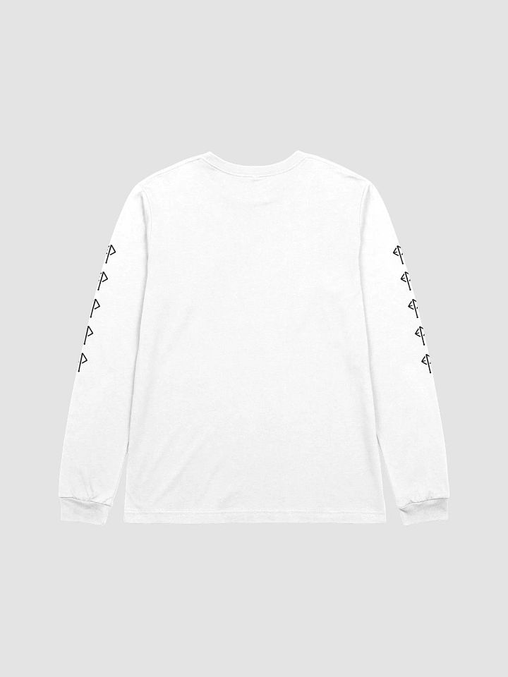 Budget Executioner Longsleeve: Black on White product image (2)