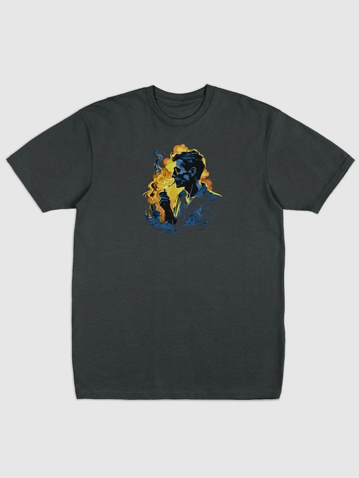 Blue Smoke Man T-Shirt – Stylish Abstract Art Tee product image (1)