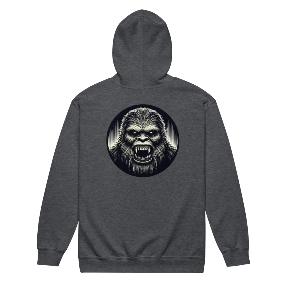 ANGRY BIGFOOT FACE ZIP HOODIE product image (10)