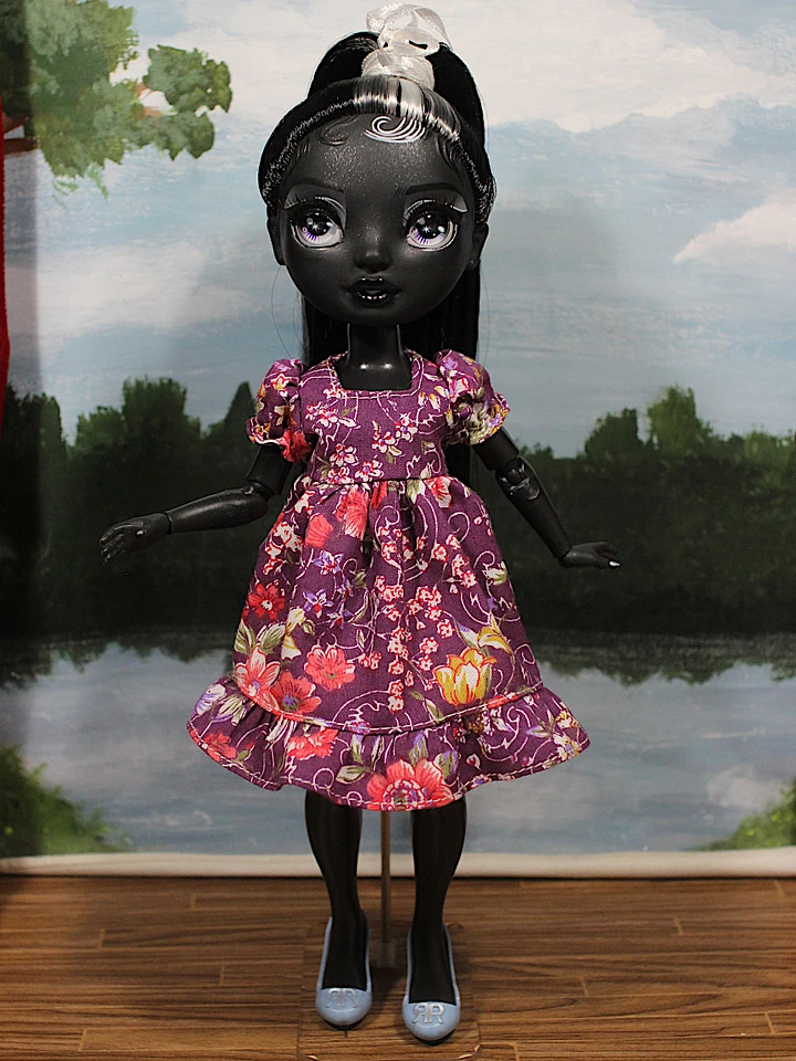 Purple Garden OOAK Doll Dress product image (1)