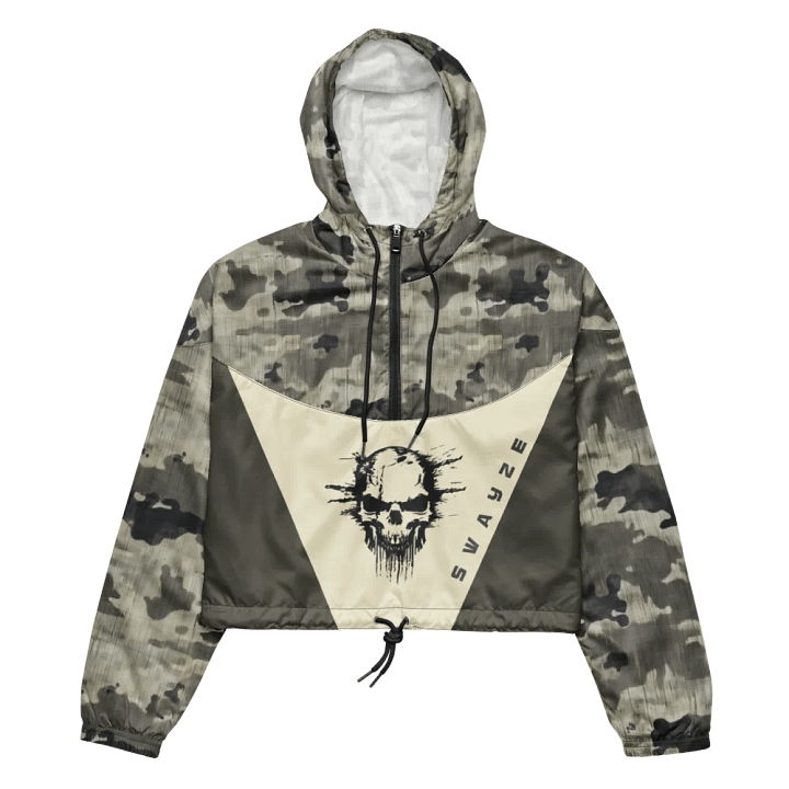 Rebel Gamer Camo Cropped Hoodie Windbreaker product image (1)