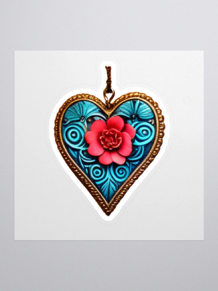 Heart with rose sticker product image (1)