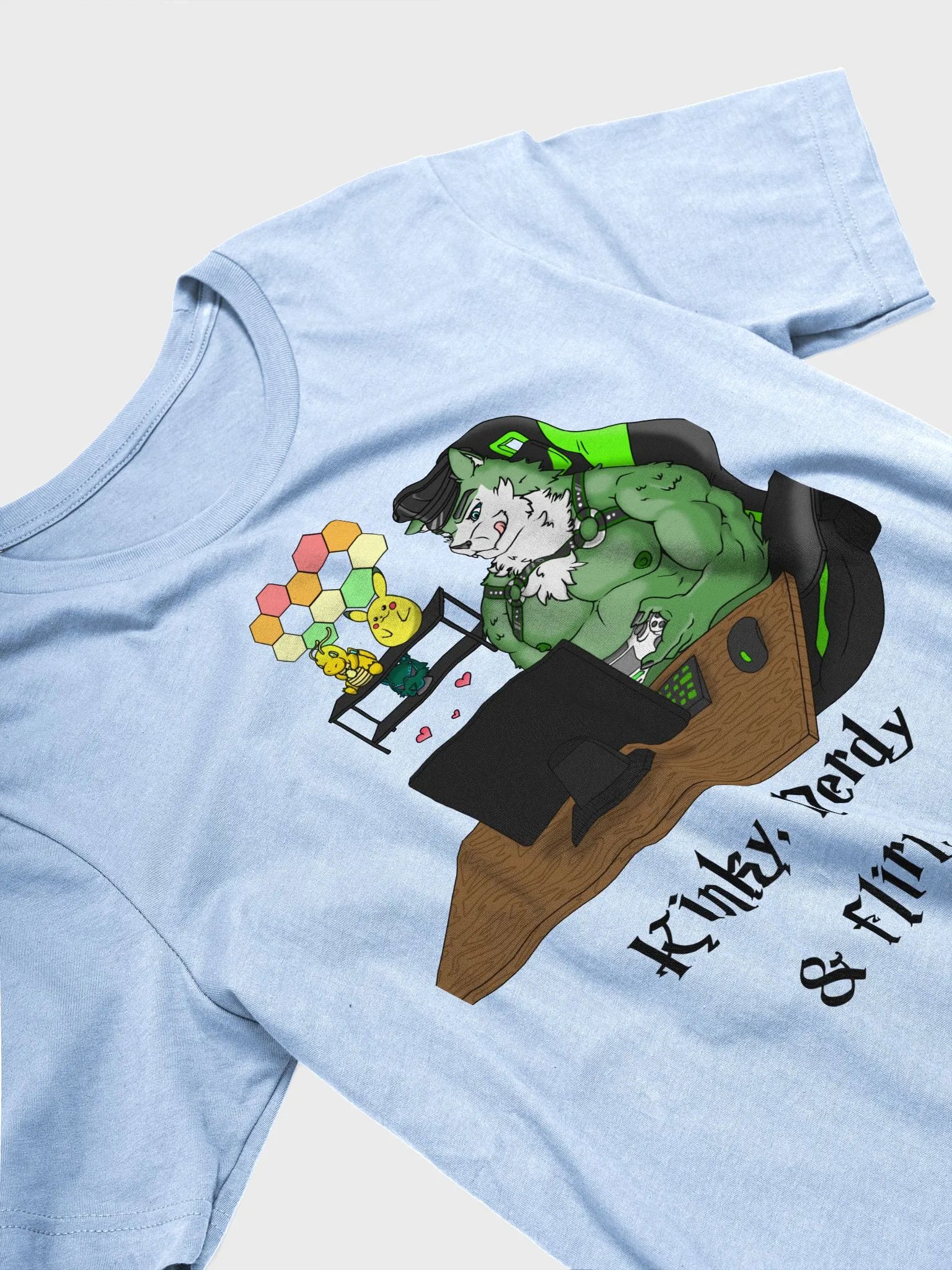 Kinky, Nerdy & Flirty T-Shirt (Light Colors) product image (3)