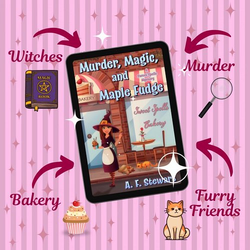 Look what's coming July 17th! Murder, Magic, and Maple Fudge is almost here! #paranormalcozymystery #cozymystery #witches