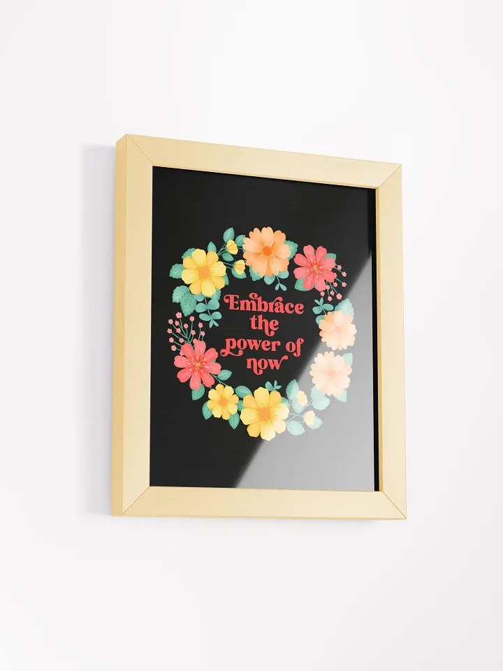 Embrace the power of now - Motivational Wall Art Black product image (2)