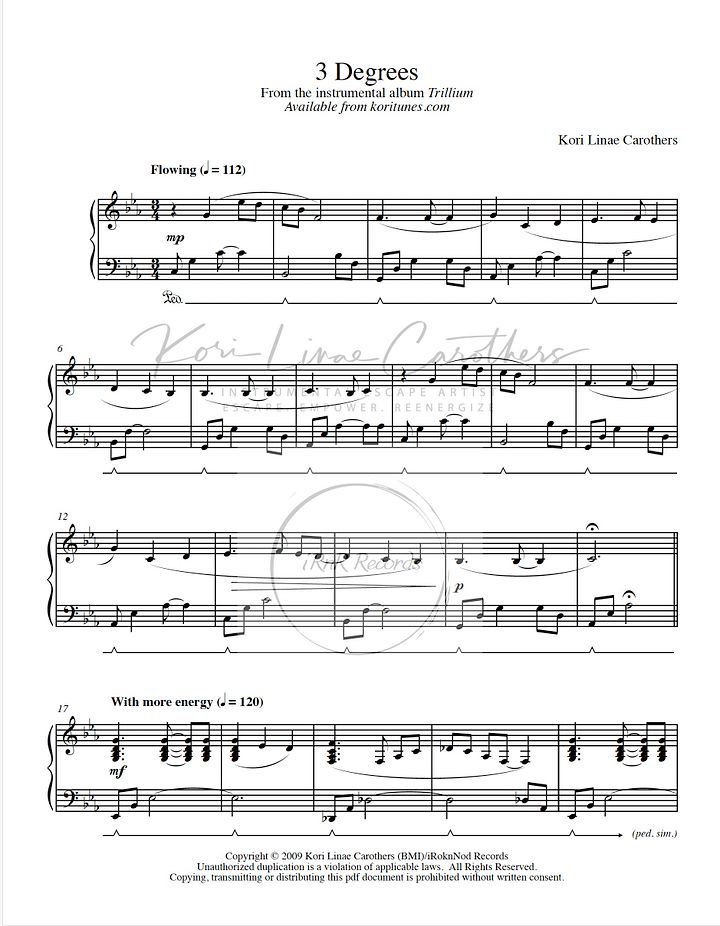 3 Degrees Sheet Music product image (2)