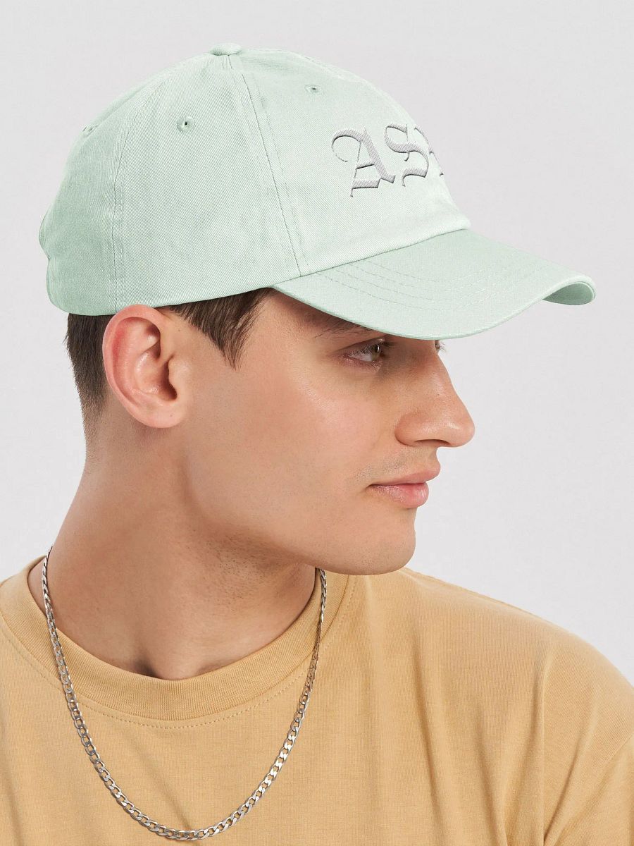 ASMR Old English Pastel Green Dad Hat product image (6)