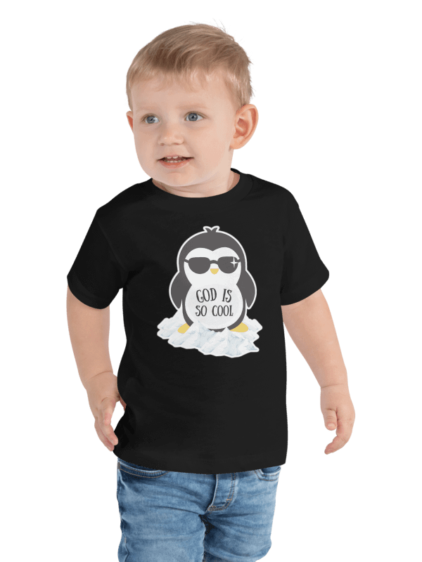God Is So Cool Penguin Toddler T-Shirt product image (1)