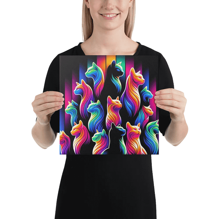 Canvas (in): Colourful Cat Pyramid product image (2)