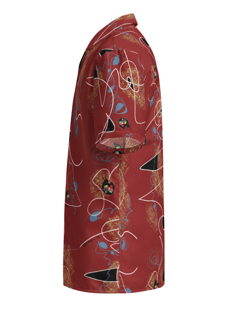 ScribbleWear #4 Unisex Hawaiian Style Shirt /Tomato product image (3)