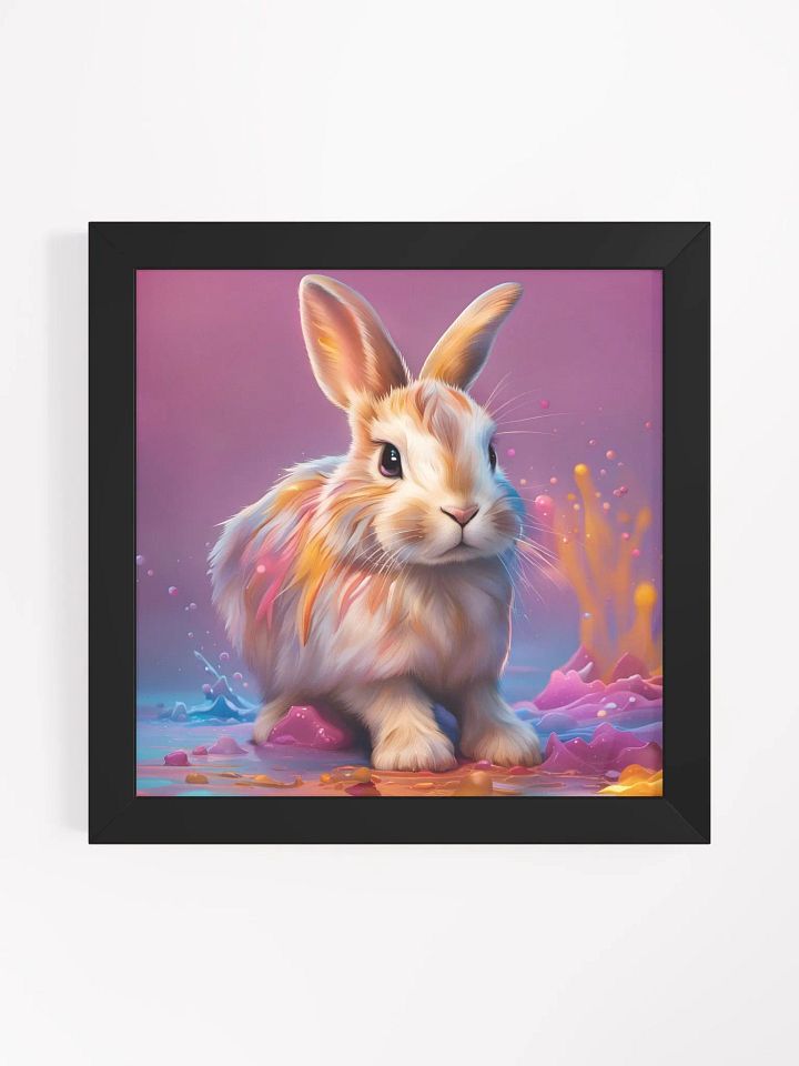 Framed Colorful Bunny Poster product image (1)