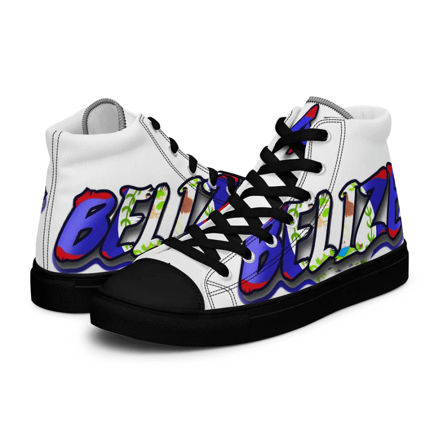 Belize @43 Independence Day Women's High Top Canvas Shoes product image (4)