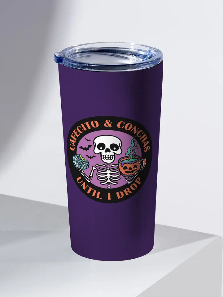 Cafecito and Conchas Halloween Skeleton 20oz Stainless Steel Tumbler product image (2)