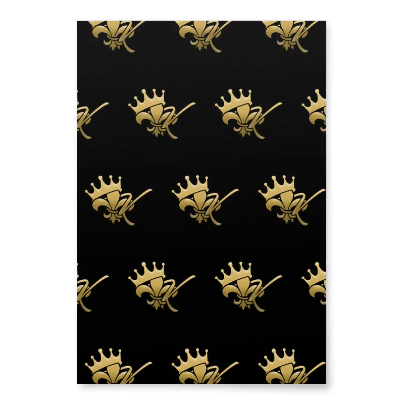 Kreole King Wrapping Paper (Black)