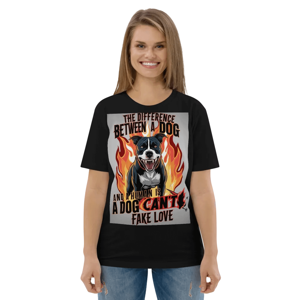 Flaming Love Dog Graphic T-Shirt product image (7)