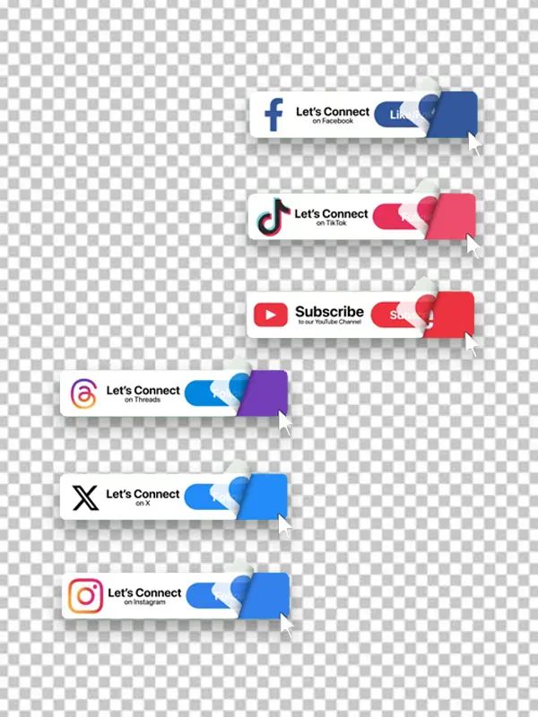 Social Media Green Screen Buttons Pack (MOV Files) – Transparent Background product image (2)