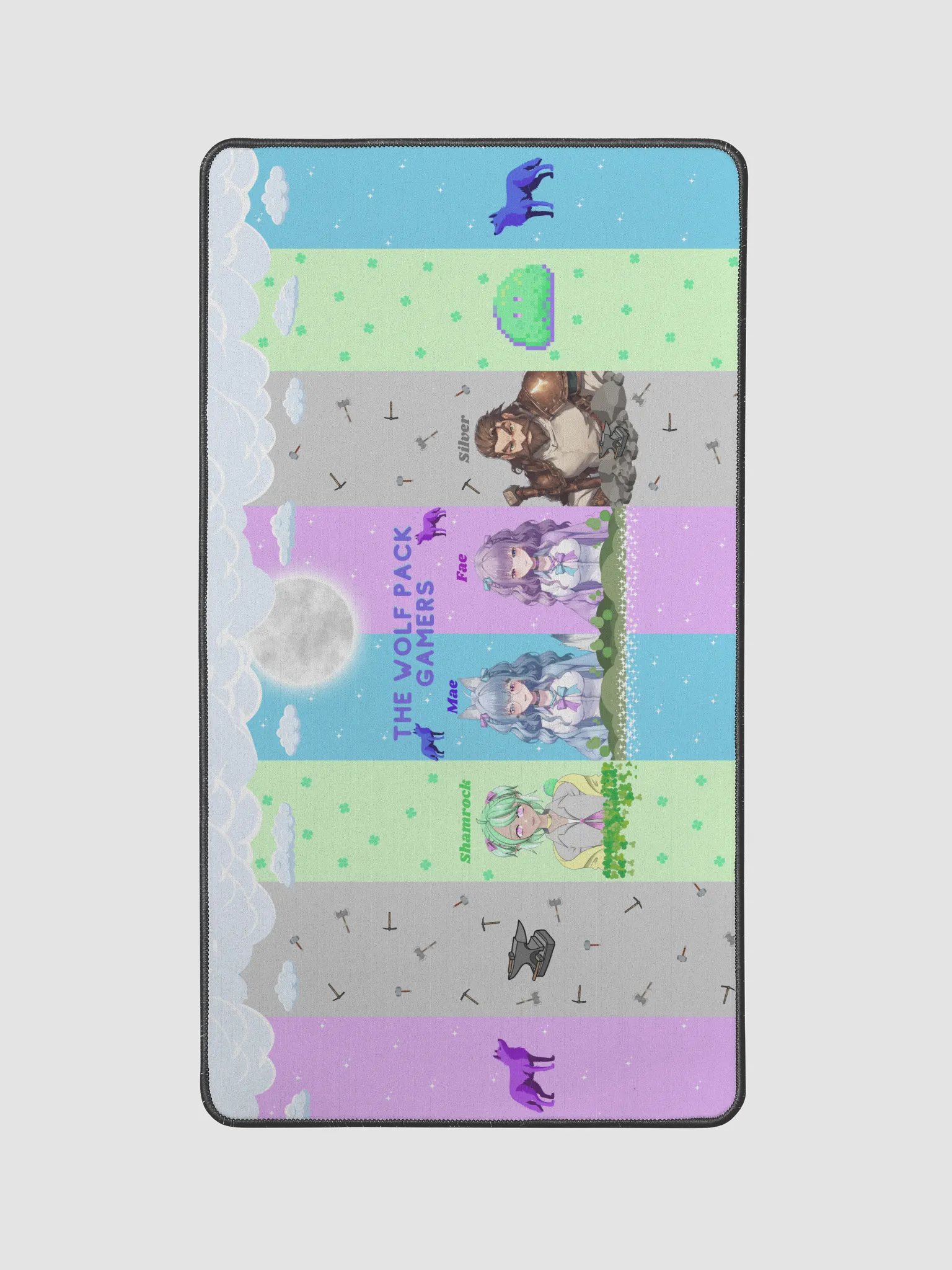 The Wolf Pack Gamers Desk Mat (12”x 22”) v.2 product image (1)