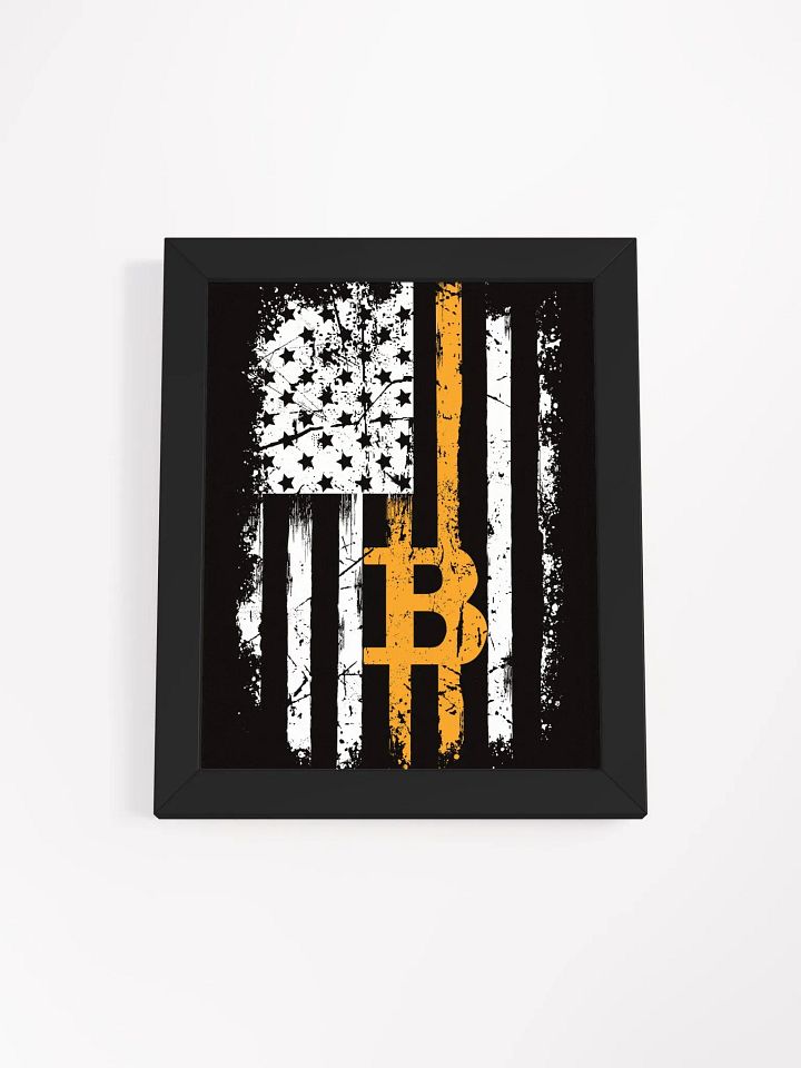Bitcoin Flag Wall Art White product image (4)