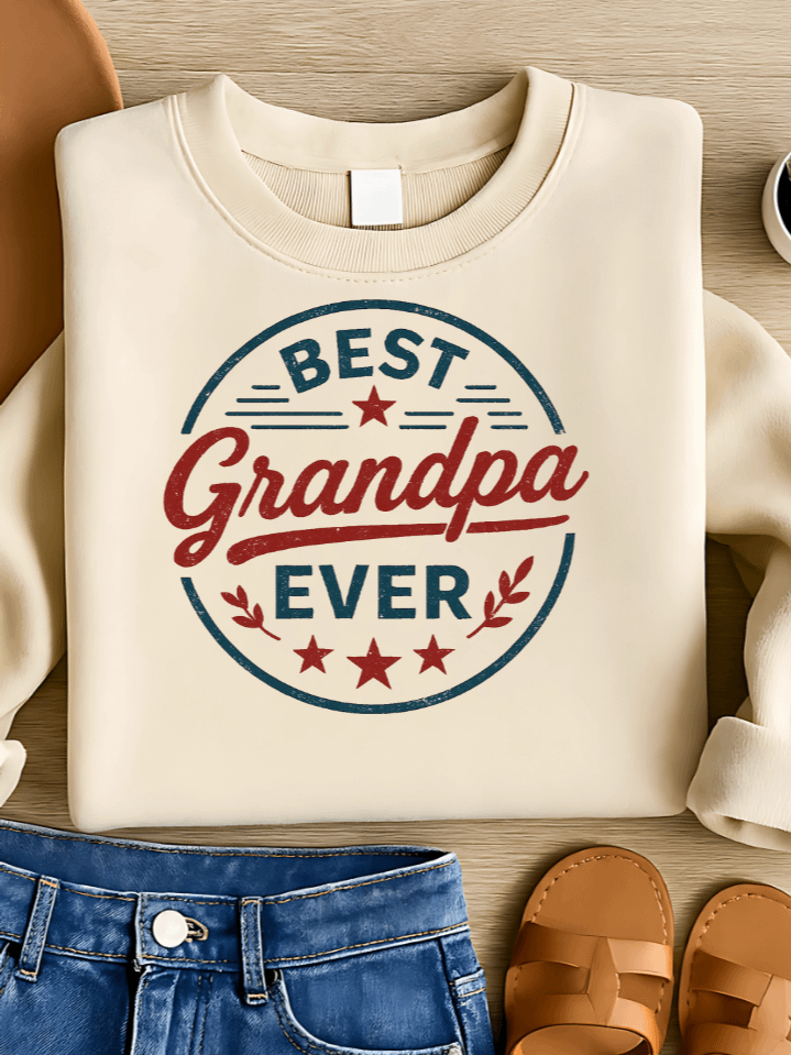 Best Grandpa Ever Sublimation PNG – Heartfelt Grandpa Tribute Design for T-Shirts – Warm & Timeless Style – 300 DPI Instant Digital Download product image (1)