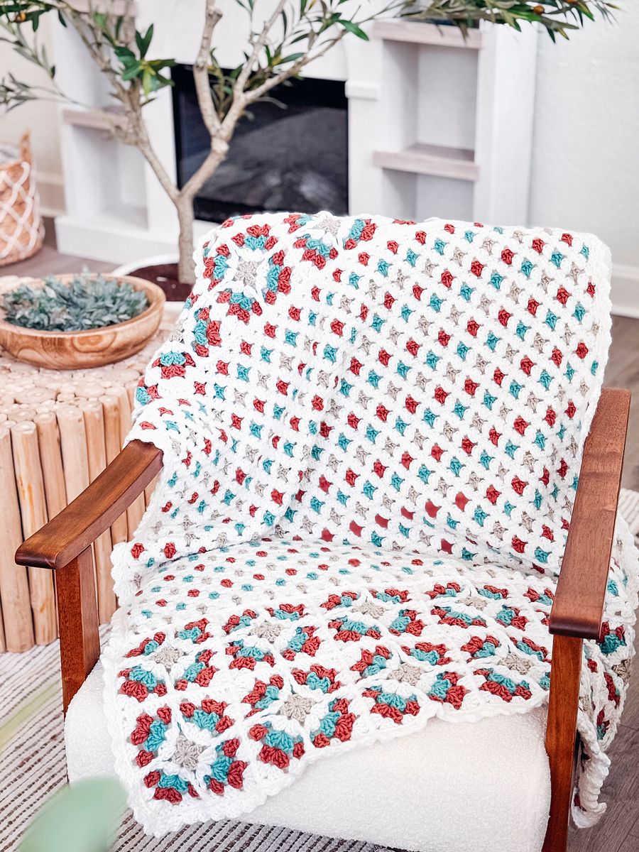Windowpane Granny Stitch Crochet Blanket Pattern in 7 Sizes product image (7)