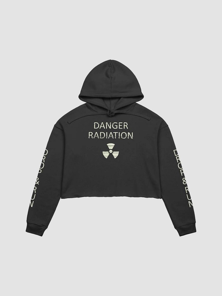 Co-60 Fan Club dark sleeve print fleece crop hoodie product image (1)