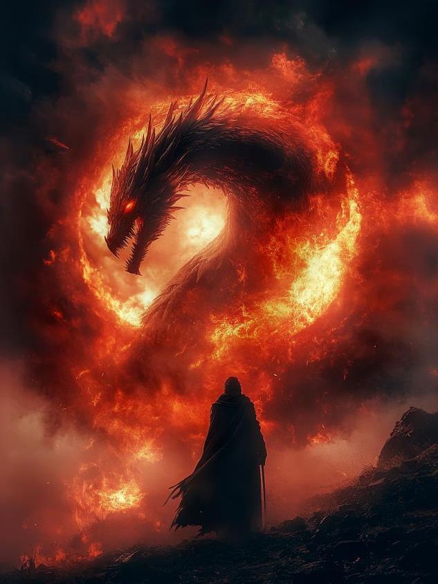 Fire dragon wanderer - Digital download product image (1)