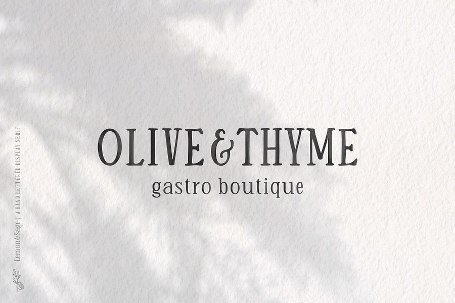 Lemon And Sage | A Handlettered Display Serif product image (2)